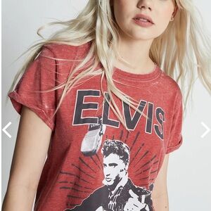 Recycled Karma Red Elvis Graphic Tee